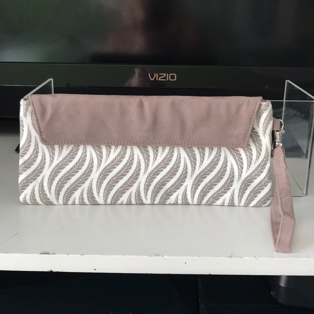 Clutch Wristlet Canvas & Suede